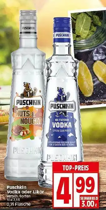 Elli Markt Puschkin Vodka Oder Likör 0,7L Angebot