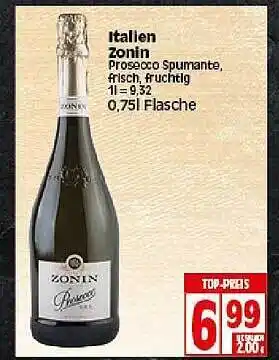 Elli Markt Italien Zonin 0,75L Angebot