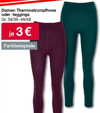 Woolworth Damen Thermostrumpfhose oder -leggings Angebot