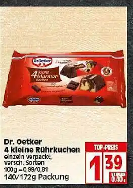 Elli Markt Dr Oetker 4 Kleine Rührkuchen 140/172g Angebot