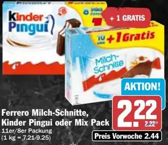 dodenhof Ferrero Milch-Schnitte, Kinder Pingui oder Mix Pack Angebot