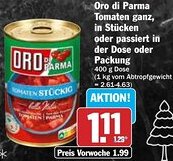 dodenhof Oro di Parma Tomaten ganz, in Stücken oder passiert in der Dose Angebot