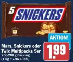 dodenhof Mars, Snickers oder Twix Multipacks 5er Angebot