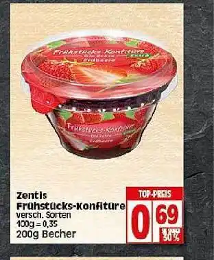 Elli Markt Zentis Frühstücks Konfitüre 200g Becher Angebot