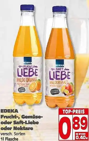 Elli Markt Edeka Frucht, Gemüse Oder Saft Liebe Oder Nektare 1L Angebot