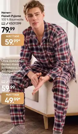 Galeria Herren Flanell-Pyjama Angebot