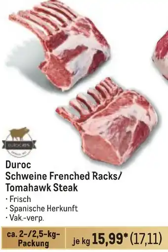 METRO Duroc Schweine Frenched Racks/ Tomahawk Steak Angebot