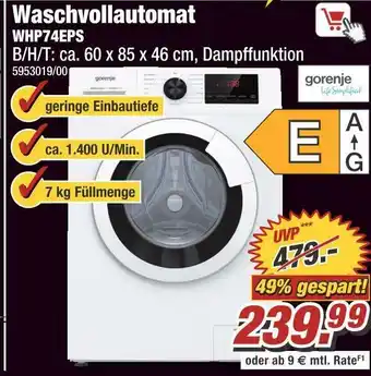 Poco Gorenje waschvollautomat whp74eps Angebot