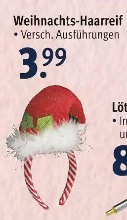 Rossmann Weihnachts-haarreif Angebot