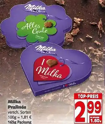 Elli Markt Milka Pralinés 165g Angebot