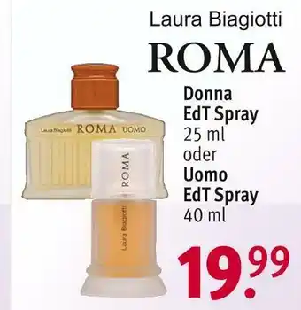 Rossmann Laura biagiotti roma donna oder uomo edt spray Angebot