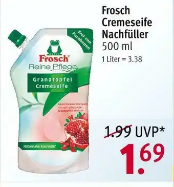 Rossmann Frosch cremeseife nachfüller Angebot