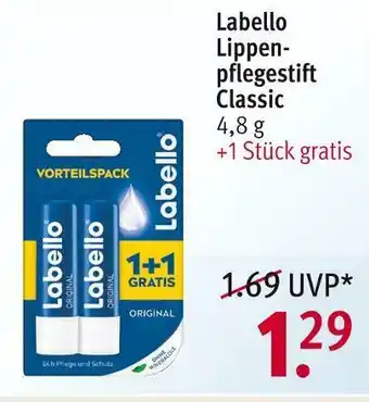 Rossmann Labello lippenpflegestift classic Angebot