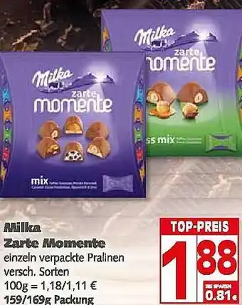 Elli Markt Milka Zarte Momente 159/169g Angebot