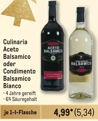 METRO Culinaria Aceto Balsamico oder Condimento Balsamico Bianco Angebot