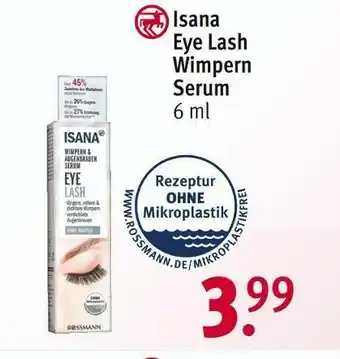 Rossmann Isana eye lash wimpern serum Angebot