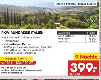 Netto Marken-Discount PKW-RUNDREISE ITALIEN Angebot