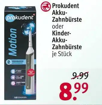 Rossmann Prokudent akku-zahnbürste oder kinder-akku-zahnbürste Angebot