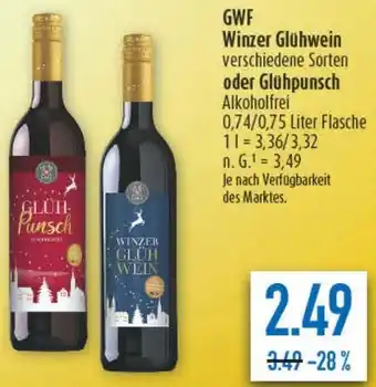 diska GWF Winzer Glühwein Angebot