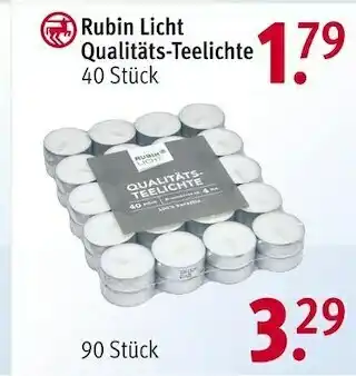 Rossmann Rubin licht qualitäts-teelichte Angebot