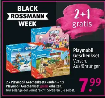 Rossmann Playmobil geschenkset Angebot