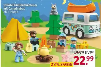 Rossmann Lego 10946 familienabenteuer mit campingbus Angebot