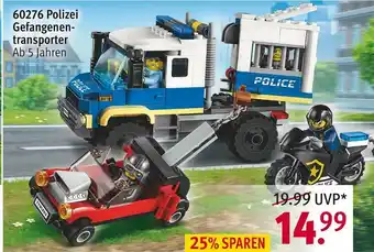 Rossmann Lego 60276 polizei gefangenentransporter Angebot