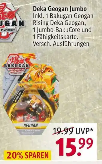 Rossmann Bakugan deka geogan jumbo Angebot