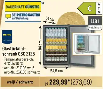 METRO METRO PROFESSIONAL Glastürkühlschrank GSC 2125 Angebot