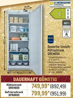 METRO METRO PROFESSIONAL Gewerbe-Umluft Kühlschrank GRE4600 Angebot