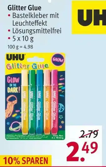 Rossmann Uhu glitter glue Angebot