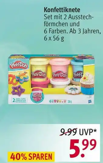 Rossmann Play-doh konfettiknete Angebot