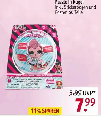 Rossmann Lolsurprise puzzle in kugel Angebot