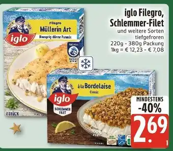 Edeka Iglo filegro oder schlemmer-filet Angebot