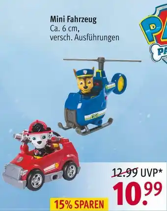 Rossmann Paw patroler mini fahrzeug Angebot