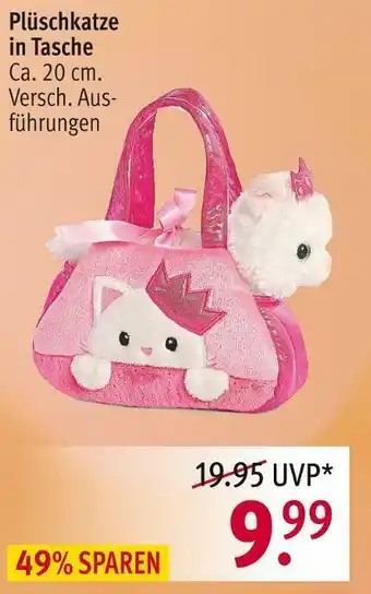 Rossmann Aurora plüschkatze in tasche Angebot