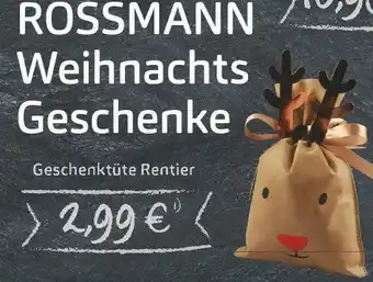 Rossmann Fotowelt geschenktüte rentier Angebot