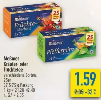 diska Meẞmer Kräuter- oder Früchtetee Angebot