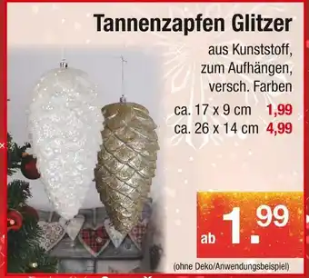 Zimmermann Tannenzapfen glitzer Angebot