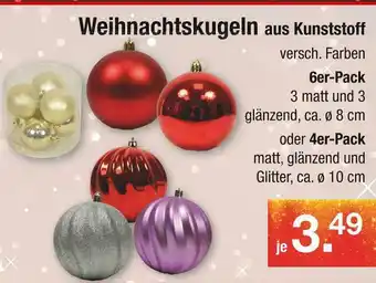 Zimmermann Weihnachtskugeln aus kunststoff Angebot