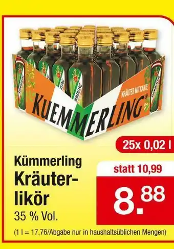 Zimmermann Kümmerling kräuterlikör Angebot