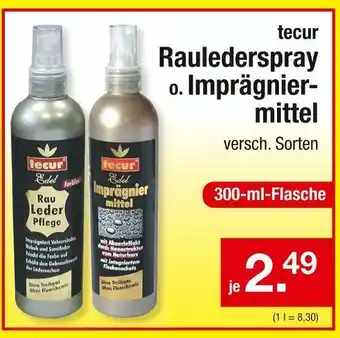 Zimmermann Tecur raulederspray o. imprägniermittel Angebot