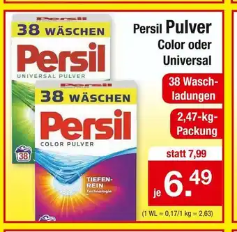 Zimmermann Persil pulver color oder universal Angebot