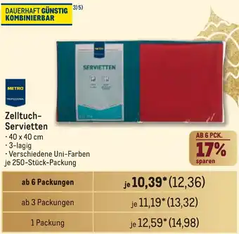 METRO METRO PROFESSIONAL Zelltuch Servietten Angebot