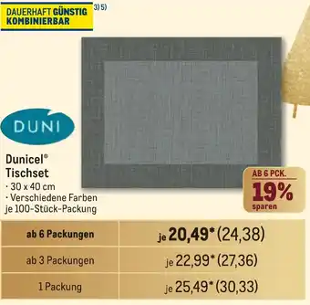 METRO DUNI Dunicel Tischset Angebot