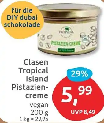 Budni Clasen Tropical Island Pistaziencreme Angebot