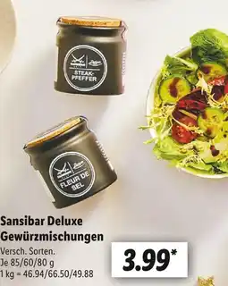 Lidl Sansibar deluxe gewürzmischungen Angebot