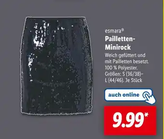 Lidl Esmara pailletten-minirock Angebot