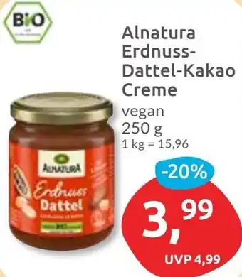 Budni Alnatura Erdnuss Dattel-Kakao Creme Angebot