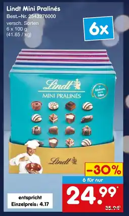 Netto Marken-Discount Lindt Mini Pralinés Angebot